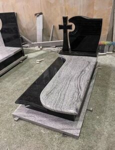 Absolute Black - Viscon White Granite Tombstone Manufacturer Supplier & Exporter From India