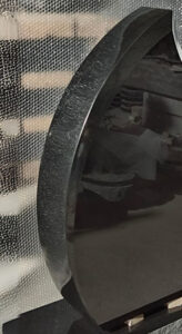 Black Granite Headstone with Rockpitch Finish Base Exporter From India Manufacturer Supplier & Exporter From India