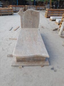 Millenium Cream Granite Tombstone Manufacturer Supplier & Exporter From India